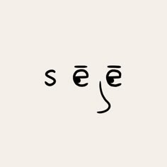 the word see written in black ink on a white background