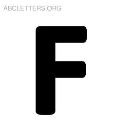 the letter f is shown in black and white