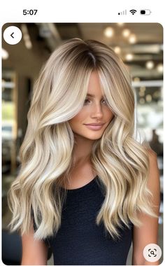 Cool Blonde Long Bob, Low Maintenance Long Blonde Hair, Full Blonde Color, Bright Blonde Root Tap, What Color Blonde Is Right For Me, Buttery Blonde With Lowlights, Blonde Loose Waves, Long Fall Blonde Hair, White Blonde With Dimension