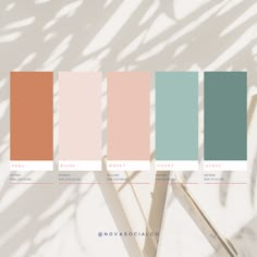 the color palette is shown with different shades