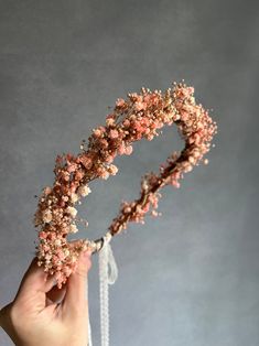 Pink Dried Flower Crown Preserved Baby's Breath Wedding | Etsy Bodrum Wedding, Medieval Wedding Theme, Flower Hair Crown, Baby's Breath Wedding, Baby Breath Flower Crown, Dried Flower Crown, Bridal Hair Wreath, Flower Crown Bridesmaid, Pink Flower Hair