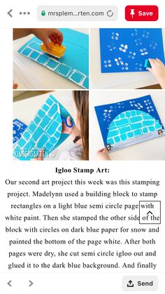 the instructions for how to make an easy paper mosaic art project with pictures and text