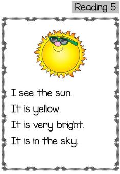 the sun is yellow and it's very bright in the sky, reading 5