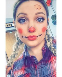 Halloween Makeup Last Minute, Scarecrow Halloween, Toddler Girl Halloween, Halloween Makeup Diy