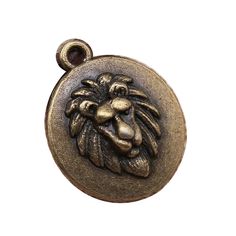 PRICES MAY VARY. necklace charms bracelet charms keychain charm everyday jewelry 24x20mm Round Tags, Lion Head, Jewelry Making Charms, Vintage Charms, Charm Jewelry, Fashion Branding, Beaded Jewelry, Jewelry Making