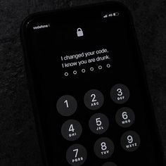 a cell phone with the text i changed your code, i know you are drunk