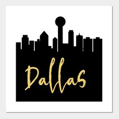 a black and gold poster with the word palas in front of a cityscape