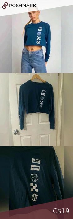 Vans women’s long sleeve  crop top logo size large teal blue Vans Women, Womens Vans, Long Sleeve Crop Top, Teal Blue, Women Long Sleeve, Crop Top, Crop Tops, ? Logo, Outfit Inspo