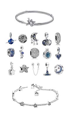 Silver Pandora Charms, Pandora Bracelet Silver, Pandora Blue, Jewelry Tattoo