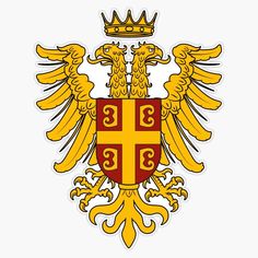 the coat of arms of germany with two headed birds and a crown on one side