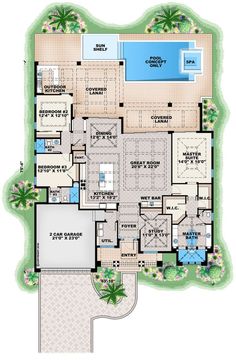 the floor plan for this house is very large and has lots of space to put in it