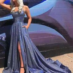 Prom Dresses With Pockets, Dresses Tight, Pretty Prom Dresses, Custom Size Dresses, Dresses Elegant, Hoco Dresses, Prom Dresses Blue