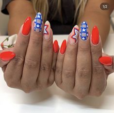 Finger Nail Designs, Matte Pink Nails, Teen Nails, Usa Nails, Plain Nails, Hippie Nails, Summery Nails, Fall Acrylic Nails, July Nails