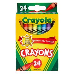 crayons 24 count each pack