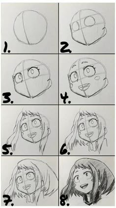 step by step instructions to draw cartoon faces