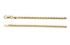 2.0 mm Diamond-Cut Chain in 14k Yellow Gold ( 16-Inch ) Luxury Gold Jewelry With Wheat Chain, Luxury Gold Plated Wheat Chain Necklace, Luxury Wheat Chain Jewelry, Luxury Yellow Gold Wheat Chain Necklace, Gold-plated Jewelry With Wheat Chain, Diamond Cuts