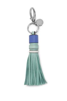 a keychain with a tassel hanging from it