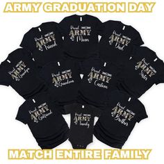 This comfortable military shirt will make your army graduate so proud. This custom Proud Army Mom, Proud Army Dad, Proud Army Grandma, Proud Army Grandpa, any custom name option. You can also put your graduate's name and graduation date in the army military dogtag on the front of the shirt. On the back, you can place your army graduate's name on back in the American Flag. This Bella and Canvas t-shirt is designed for both comfort and style, making it the perfect addition to your wardrobe as a mi Army Graduation, Army Family, Military Shirt, Army Gifts, Military Mom, Wife Gifts, Army Mom, Military Love, Military Wife