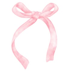 a watercolor drawing of a pink ribbon on a white background with clippings