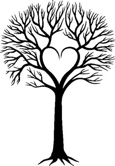 a heart shaped tree with no leaves