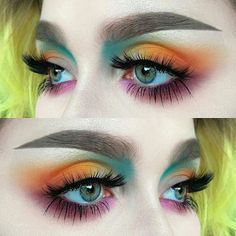 Like what you see? Follow me for more: @nhairofficial Bright Eyeshadow, Bright Makeup, Smink Inspiration, Smokey Eyes