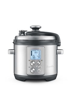 an electric pressure cooker on a white background