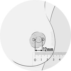 an image of a circular object with measuring tape on the side and measurements for it