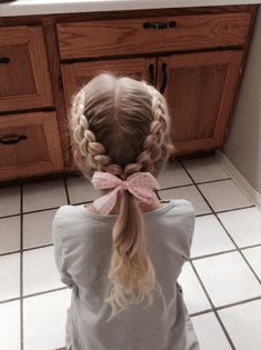 Toddler Hairstyles Girl With Bow, Swimming Hairstyles For Kids, Tie A Hair Scarf, Kid Hair Styles, Picture Day Hairstyle, Hairstyle For Kids, Ideas For Kindergarten, Picture Day Hair, Preppy Hairstyles