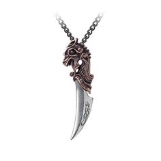 Shrine of Hollywood Norse Dragon Dagger Necklace Default Title Dragon Dagger, Self Preservation, Norse Necklace, Dagger Necklace, Viking Dragon, Alchemy Gothic, Talisman Necklace, Viking Necklace, Personal Protection