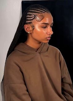 Straight Back Box Braids, Feeding Cornrows Braids, Cornrow Braid Hairstyles For Black Women, Full Cornrow Hairstyles, Braids With Cornrows On Top, Cainrow Braids For Black Women, Cornrow Hairstyles With Extensions, Cornrows Into Braids, Funali Braids Styles