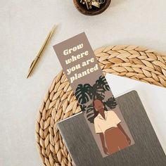 Grow Where Your Are Planted Bookmark | Zella & Co. - Paperbacks & Frybread Co. Gift Advent Calendar, Resilience Activities, Plant Bookmark, Reminder For Yourself, Advent Calendar Gifts, Calendar Gift, Acorn Crafts, Personalized Bookmarks