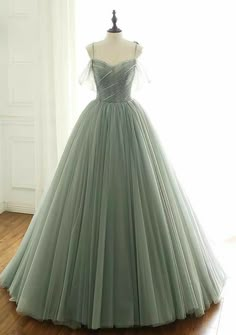 Green Tulle, 파티 드레스, Green Prom Dress, Long A, Prom Gown, Ball Dresses, Fancy Dresses, Prom Dresses Long