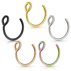 four different types of horseshoe hooks