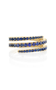 18k Yellow Gold Blue Sapphire Coil Ring By Anita Ko | Moda Operandi Anita Ko Jewelry, Coil Ring, Dope Jewelry Accessories, The Bling Ring, Anita Ko, School Jewelry, Stacked Jewelry, Jewelry Lookbook, Jewelry Inspo