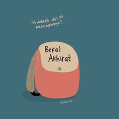 an illustration of a backpack with the words beka akhirrat written on it