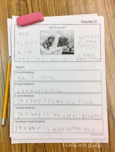 the worksheet is on top of a wooden table