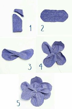 instructions to make a flower out of fabric