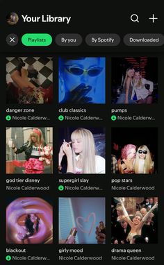 an iphone screenshot with various pictures and text on the screen, including music videos