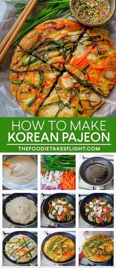 how to make korean paeon with vegetables and rice