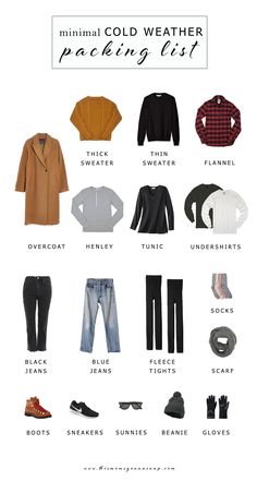 Cold Weather Packing List, Cold Weather Packing, Mode Ab 50, Winter Outfits Cold, Winter Capsule Wardrobe, Fashion Capsule