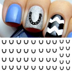 Horseshoe Nail Art, Spring Break Nails, Country Nails, Nail Designs Pictures, Broken Nails, Nail Art Decals