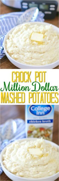 crock pot million dollar mashed potatoes recipe is so easy to make and it's the perfect side dish