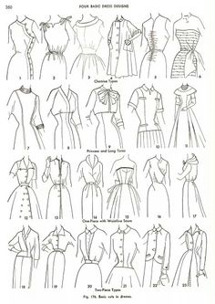 an instruction manual for sewing dresses and jackets, with instructions on how to sew them