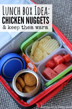 lunch box idea chicken nuggets and keep them warm