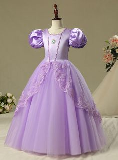 In Stock:Ship in 48 Hours Sophia Princess Purple Tulle Skirt Girl Sophia Princess, Princess Sofia Dress, Purple Tulle Skirt, Princess Tutu Dresses, Princesa Sophia, Princess Sophia, Purple Tulle, Princess Dress Kids, Girls Dress Outfits