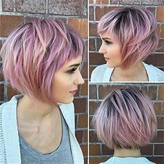 Blonde Short Bob Wig With Bangs for Women 14 Inch Short Straight Synthetic Hair Wigs 613 Blonde Bob Wig with Bangs for Party Daily Use 2024 - $23.99 Pastel Blonde, Blonde Bob Haircut, Lavender Hair, Bob Hairstyles For Fine Hair, Bright Hair, Best Short Haircuts, Pastel Hair, Blonde Bobs, Curly Hair Cuts