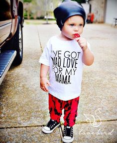 Baby & Toddler's I've Got Mad Love for my Mama Tee| Boy Graphic Tees, Baby Boy Shirts, Toddler Boy S Hipster Graphic Tees, Baby Boy Shirts, Mad Love, Mama Tee, Boys Graphic Tee, Baby Shirts