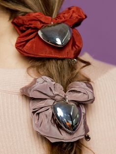 Editor's NotesXPIER presents unique and lovely accessory for everyday wear.- Big heart pendant point- Voluminous hair scrunchie- Lovely and girlish mood- Daily point itemMeasurements(in.)- Outer Diameter: About 4.33 in.Composition & Care- Poly  PP- Avoid direct heat or moisture- Products may be damaged by alcohol  oil  cosmetics  etc- Wipe off with a dry cloth- Keep it in a sealed bagDesigner- by XPIER Valentine Hair, Voluminous Hair, Perfect Wardrobe, Big Heart, Perfect Hair, Fashion Details, Tattoos And Piercings, Dress Accessories, Hair Ties