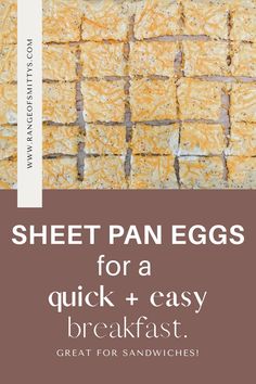 sheet pan eggs for a quick and easy breakfast