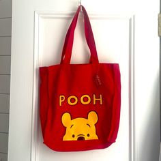 Bundle To Save. Two Available. If Want Both, Let Me Know Fun Red Bags For Back To School, Playful Red Bag For Back To School, Playful Red Everyday Bag, Winnie The Pooh Canvas, Disney Bags, Halloween Tote Bag, Halloween Tote, Disney Bag, Disney Accessories